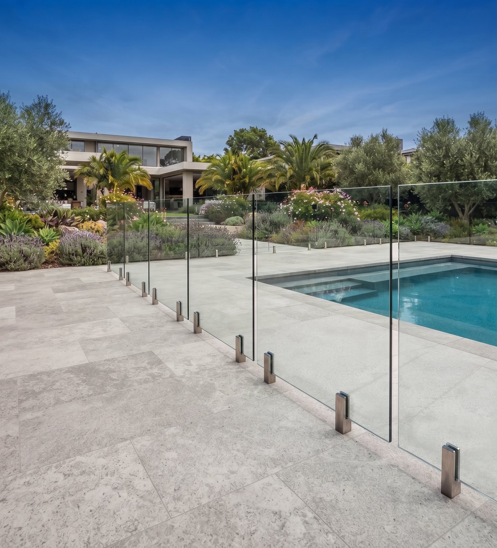 Glass pool fencing